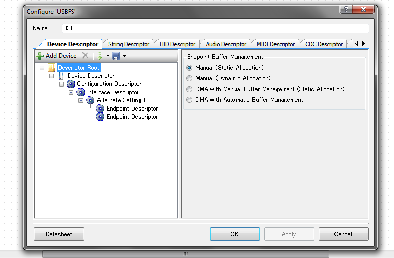 Descriptor Root ノード Descriptor Root ノード